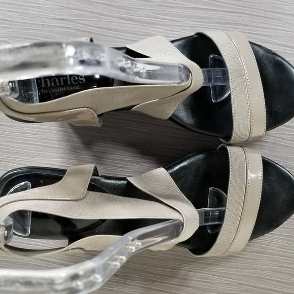 Charles David 'Feature' Wedge Sandal, Taupe, Womens Size 9.5 - Picture 8 of 12